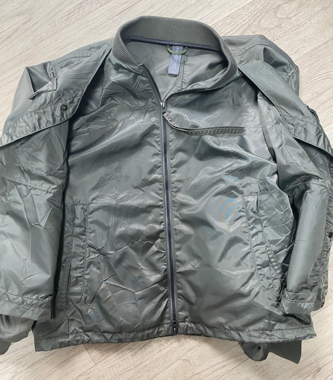 [s] 언어펙티드 21ss 레이어드 ma-1 마원 세이지 그린 상품이미지3