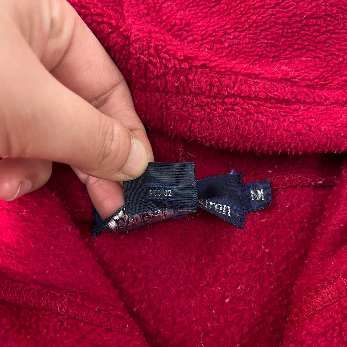 100 폴로랄프로렌 스몰포니 레드 플리스 후드집업 상품이미지3