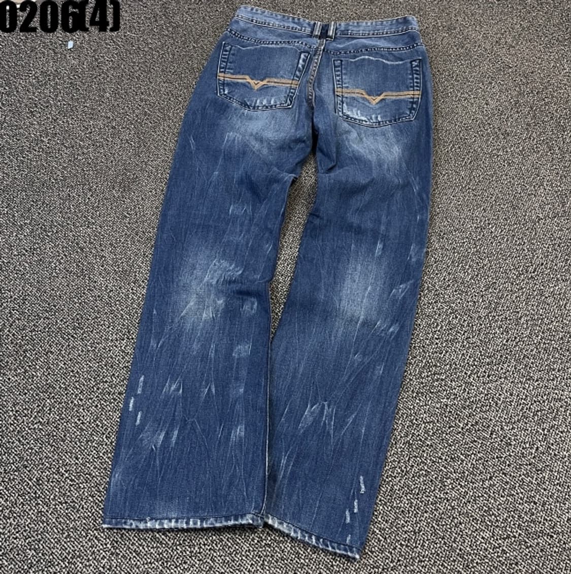 [30] 워싱 세미 부츠컷 데님 청바지 블루 0206(4) 상품이미지4