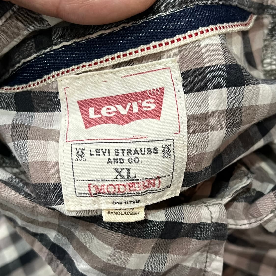  리바이스 체크 웨스턴 하프 셔츠 y16315 상품이미지6