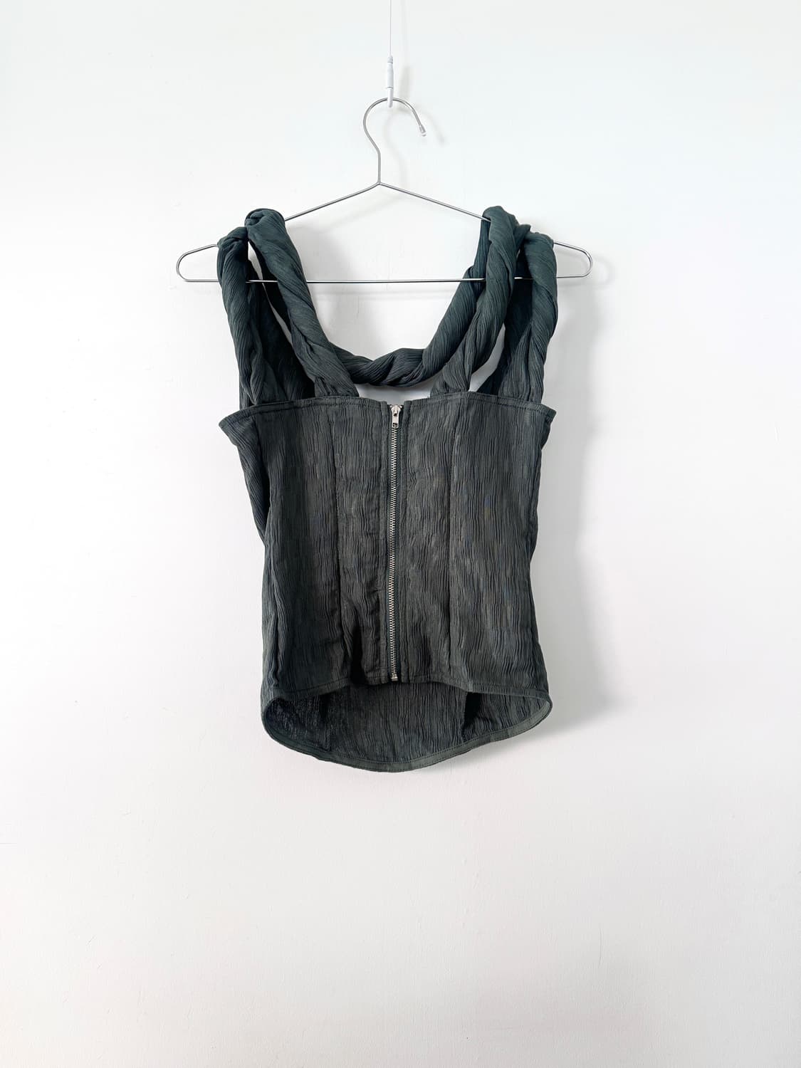 Twist drape corset sleeveless / mint 상품이미지3