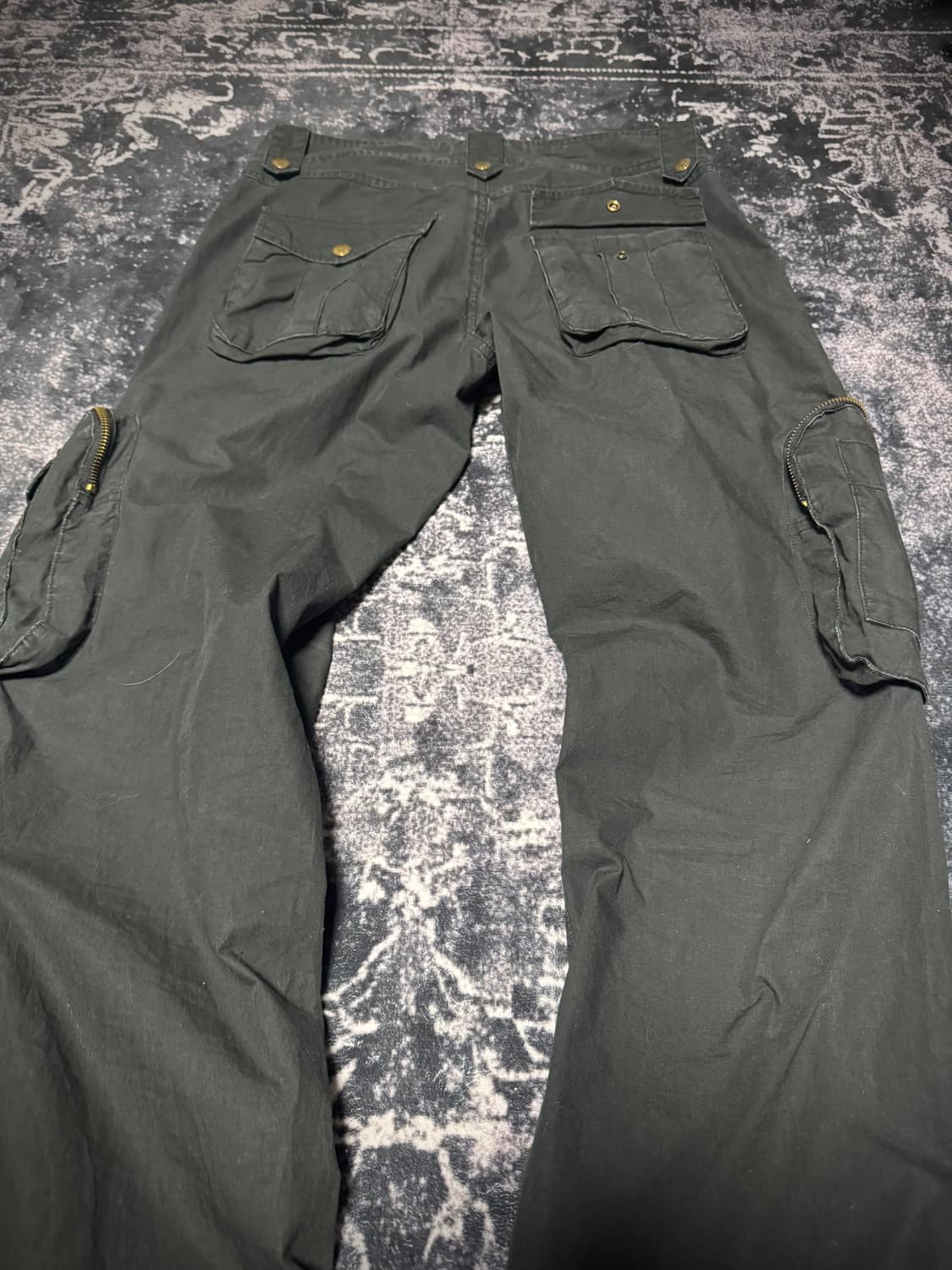 00s Style Black Cargo Pants 상품이미지4