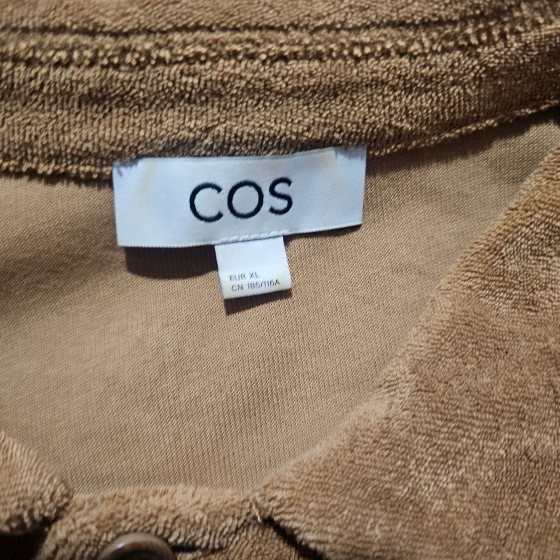 COS 테리코튼 반팔티셔츠 브라운 XL 상품이미지3