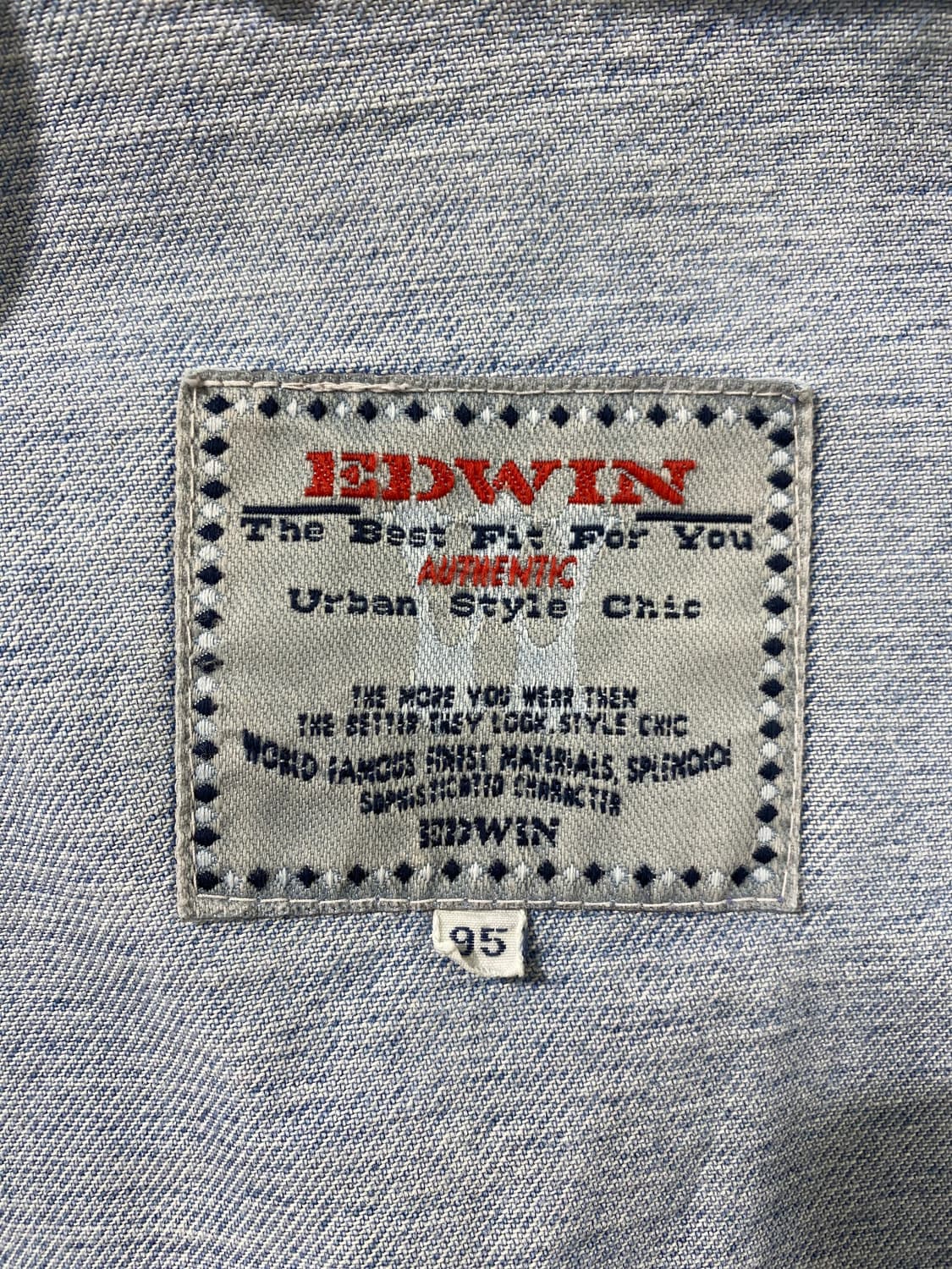 [95] 90s Edwin 에드윈 빈티지 데님 트러커 자켓 상품이미지6