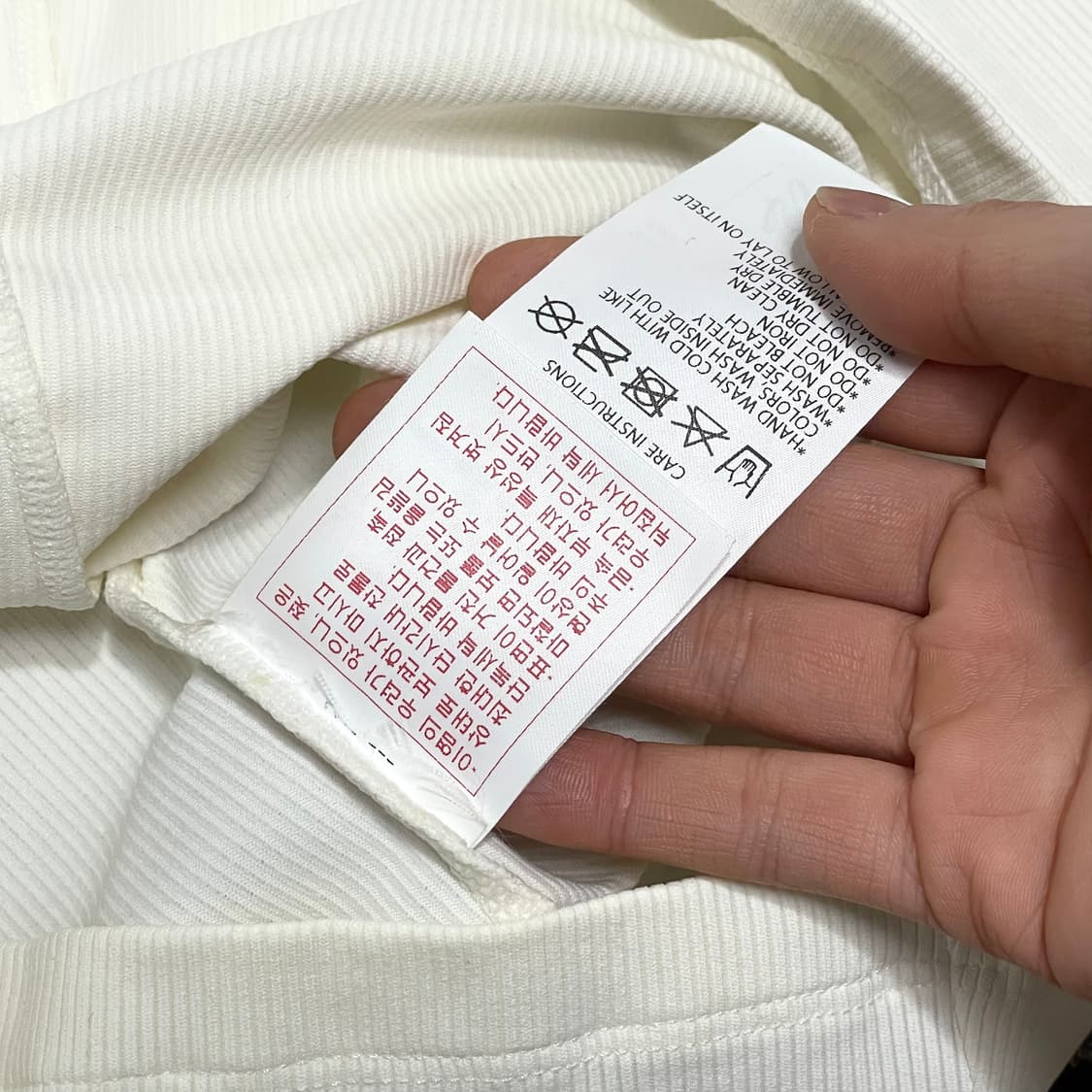 데상트 화이트 골지 골프티셔츠 여성M  상품이미지5