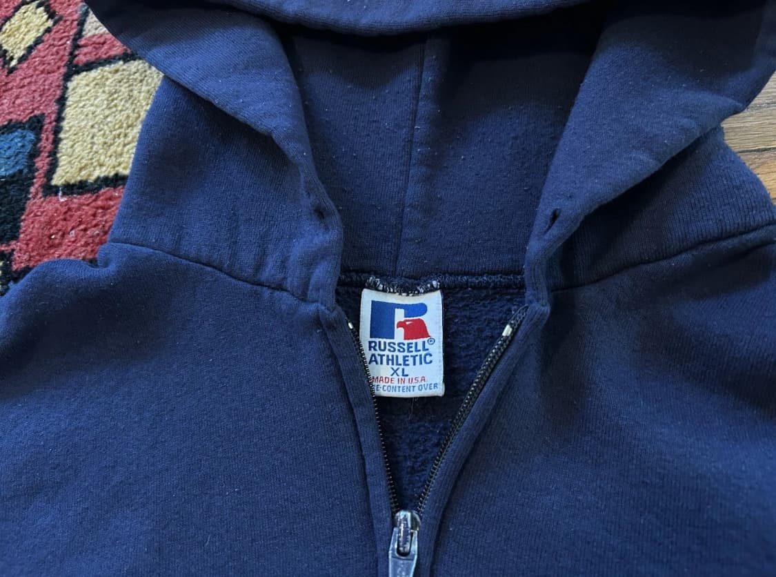 [M] 90s 러셀 후드집업 네이비 상품이미지2