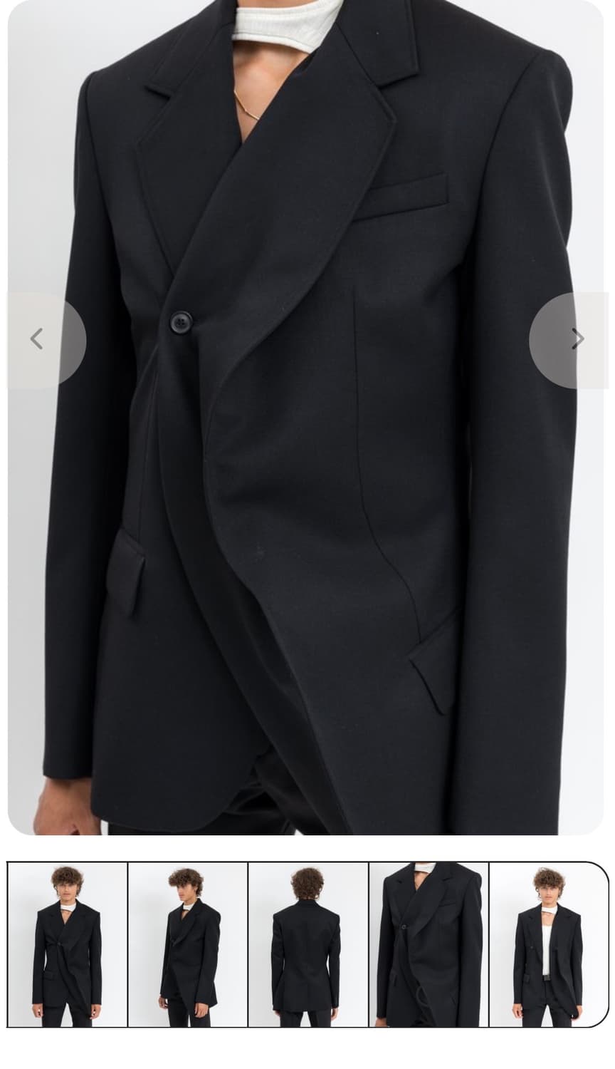 Y project classic twisted lapel blazer 상품이미지3