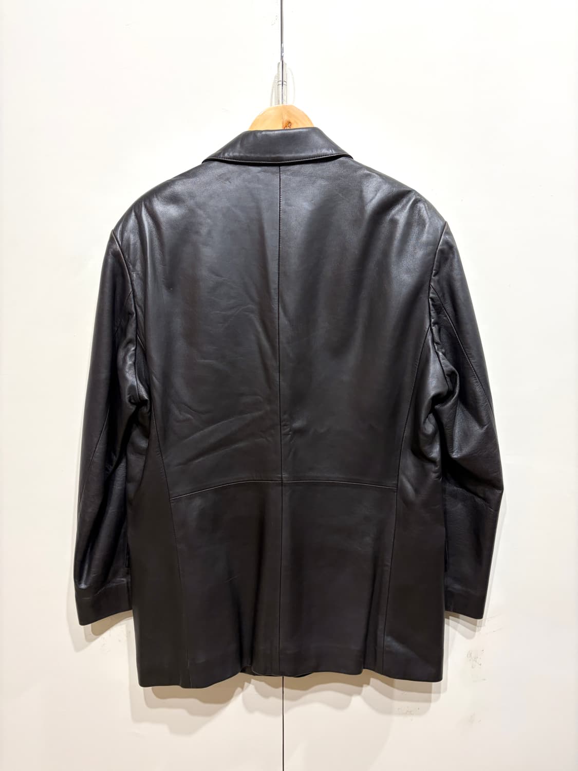 90's 입생로랑 램스킨 레더 블레이저 자켓 상품이미지4