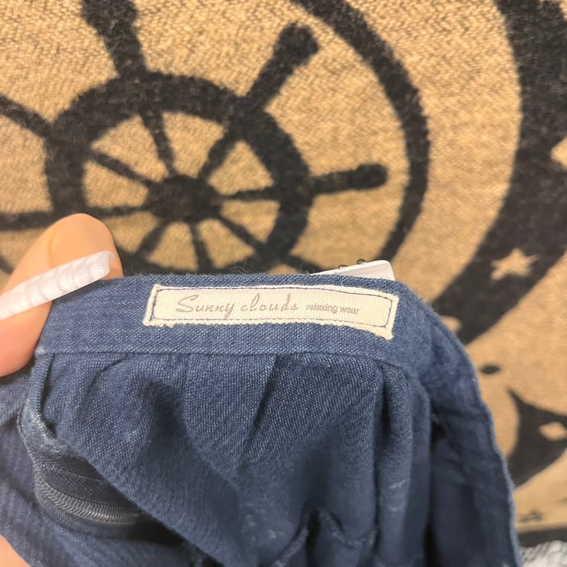 빈티지 코지 모리걸 네이비 잔꽃 롱스커트 K0048 상품이미지5