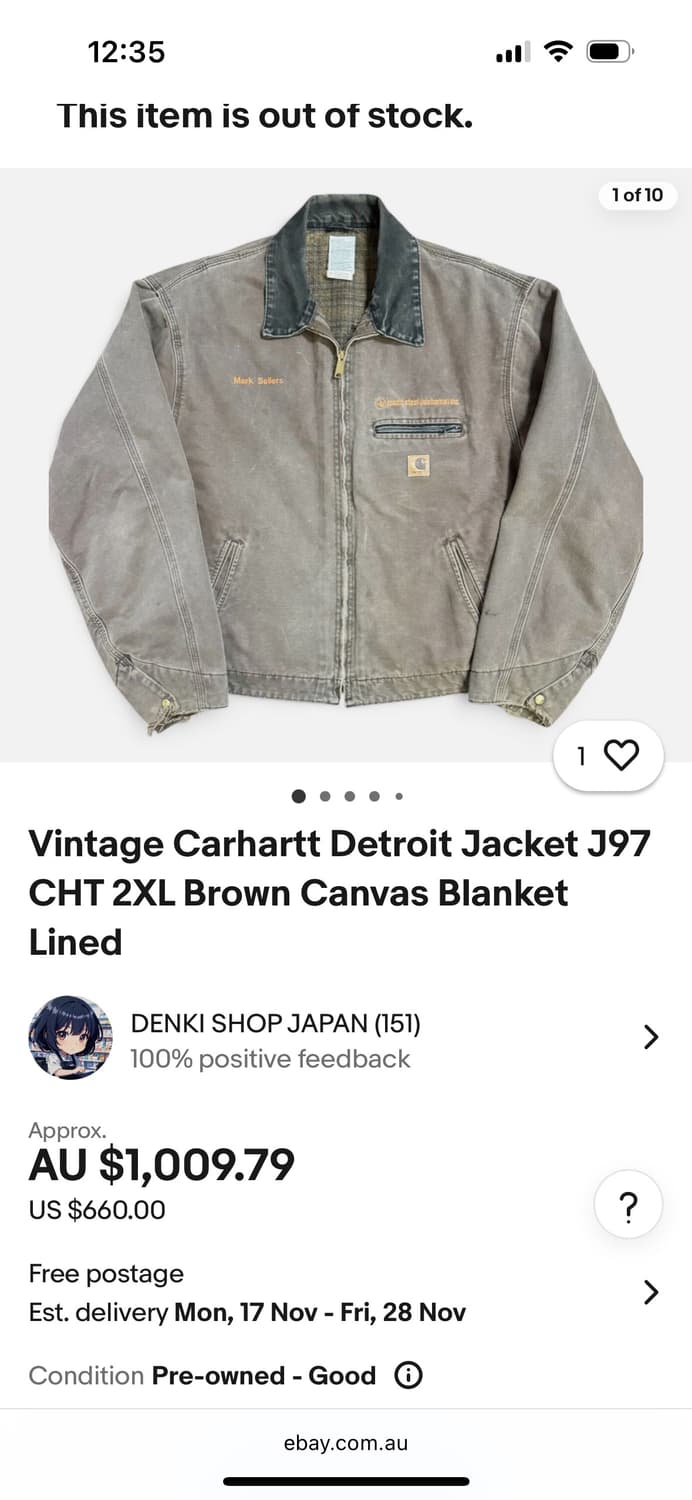 칼하트 디트로이트 자켓 j97 상품이미지3