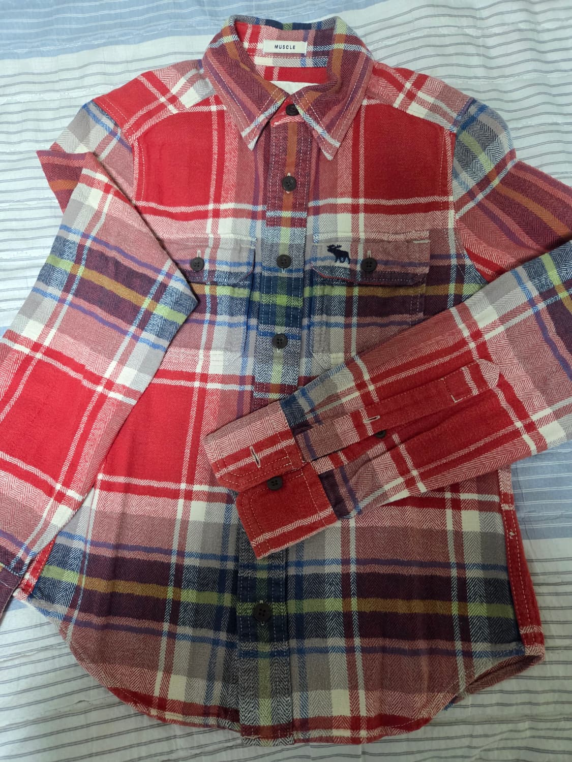 아베크롬비 빈티지체크 딱붙셔츠 상품이미지2