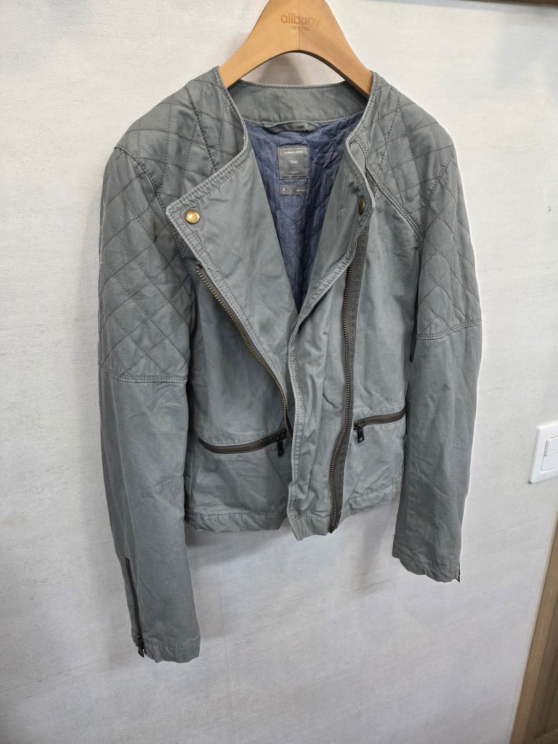 갭 여성 빈티지 라이더 코튼 자켓 s 상품이미지5