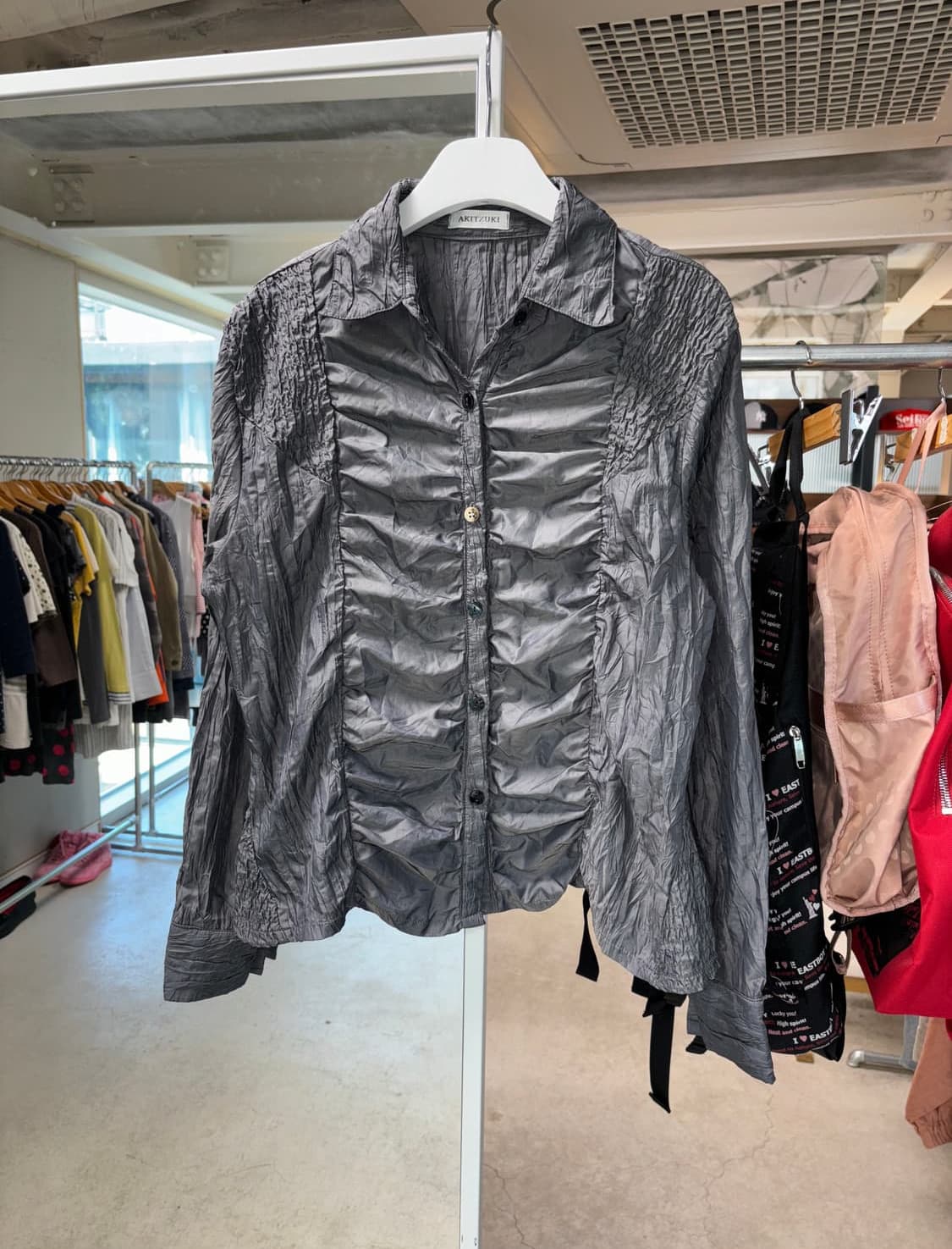 AKITZUKI 플리츠 셔링 셔츠 상품이미지2