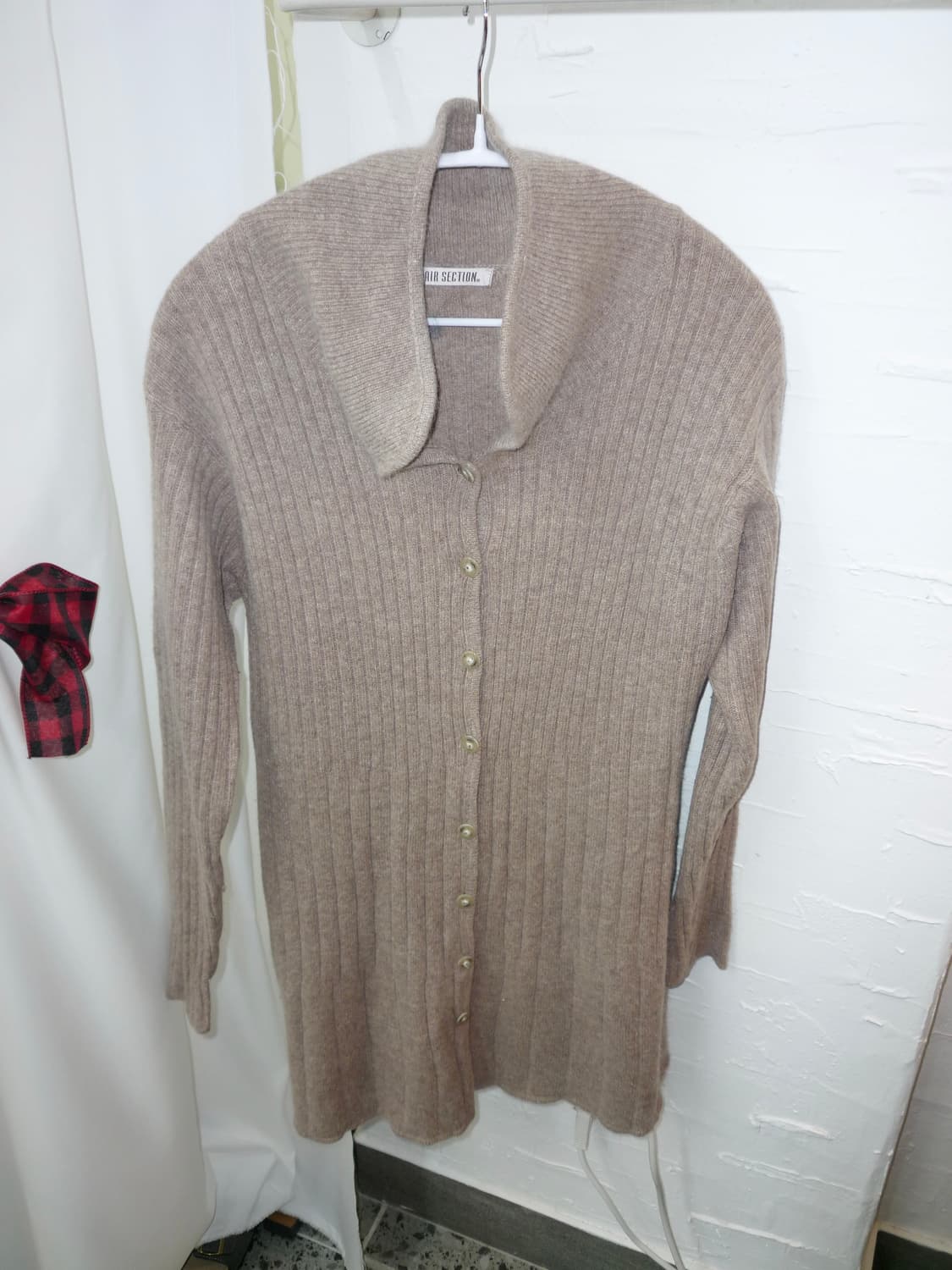 Natural brown long cardigan 상품이미지4