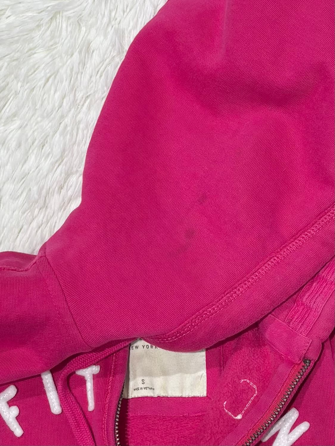 아베크롬비 빅로고 핑크 후드집업 상품이미지8