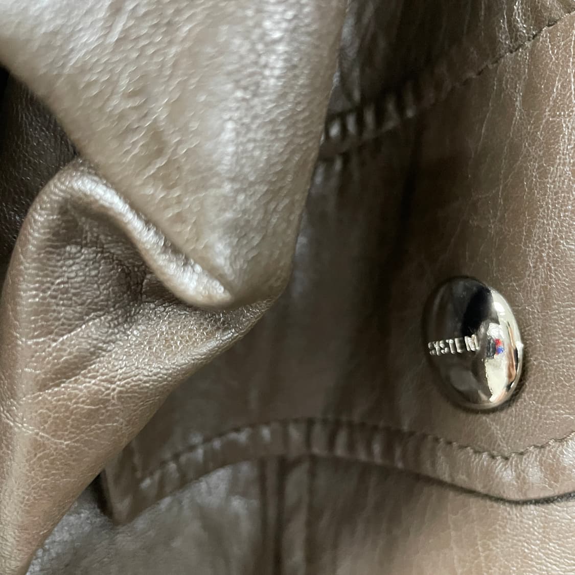 2022 시스템 페이크레더 브라운 자켓 82(W) 상품이미지4