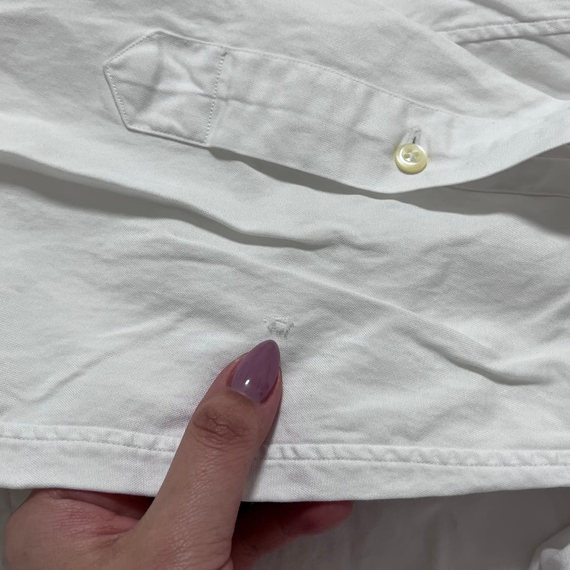 [정품] 폴로 화이트 / 네이비포니 솔리드 셔츠 [ 16 ] 상품이미지7