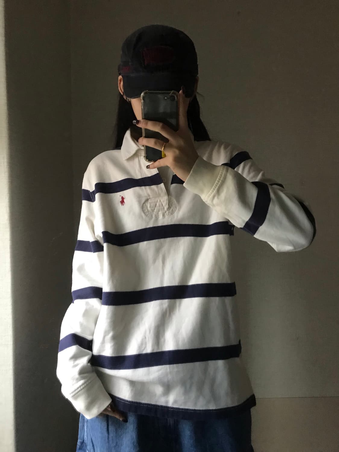 폴로 화이트 네이비 럭비티셔츠 상품이미지5