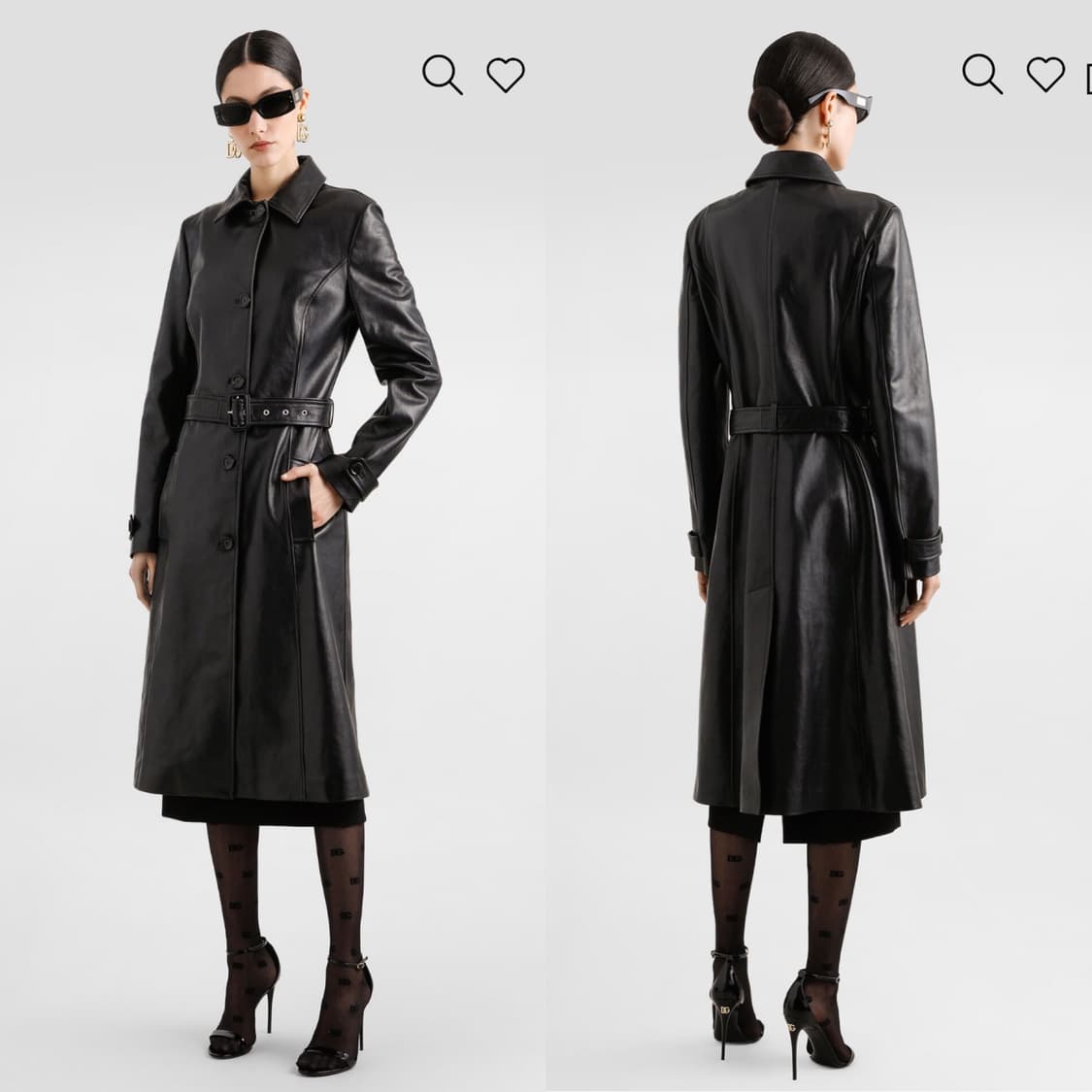 돌체앤가바나 싱글-벨티드 코트(레더-램스킨)44 사이즈(해외발송) 상품이미지2