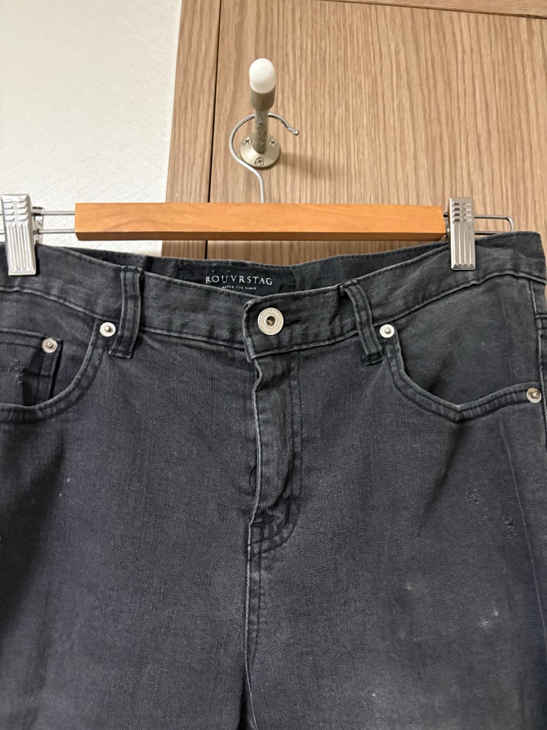 ROUVRSTAG 블랙 데미지 워싱진 M 사이즈 상품이미지6