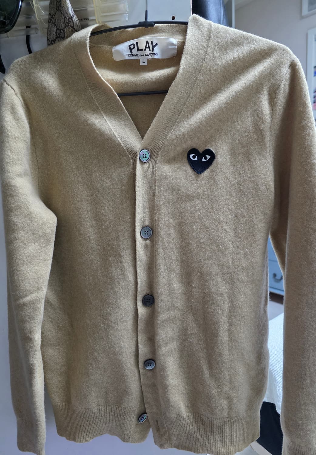 꼼데가르송 플레이 가디건 베이지 L 상품이미지2