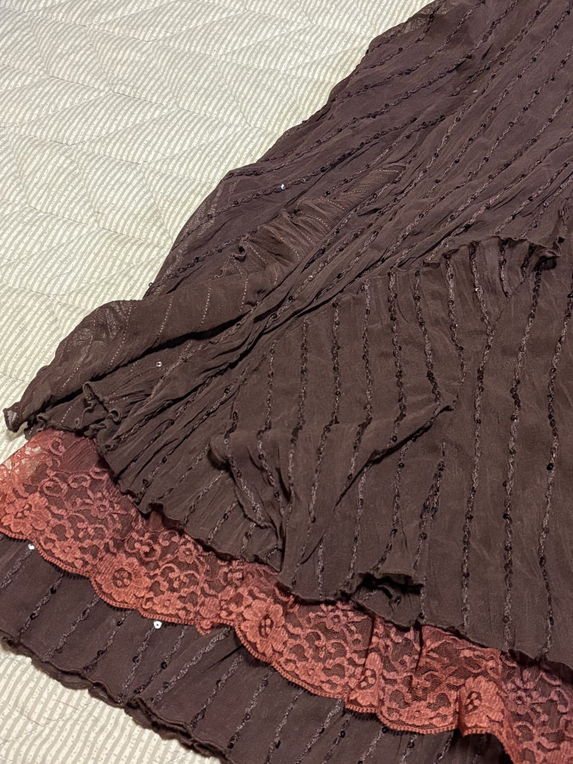 Brown vintage skirt 상품이미지7