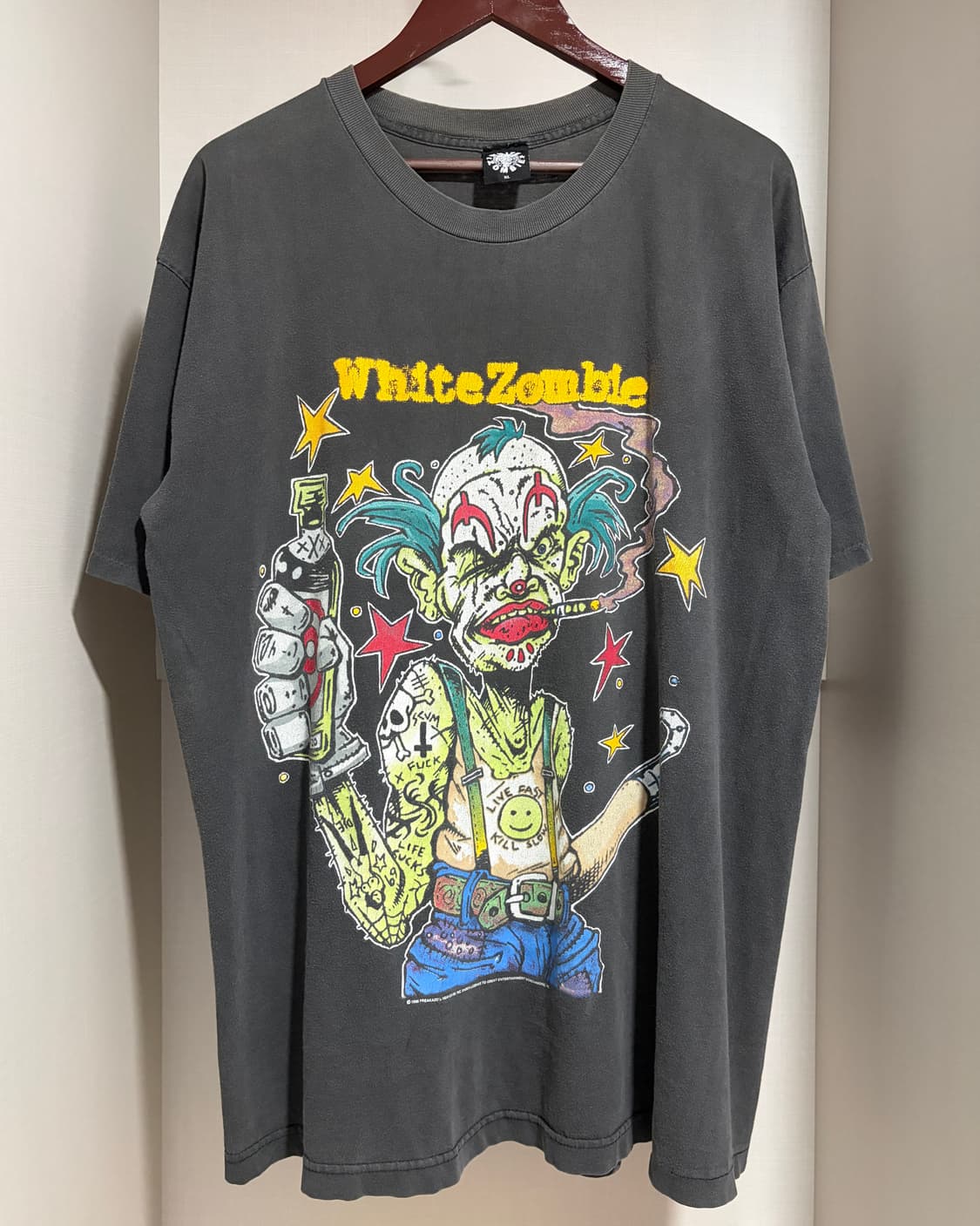 빈티지 90s 1995 White Zombie 화이트 좀비 밴드 티셔츠 상품이미지1