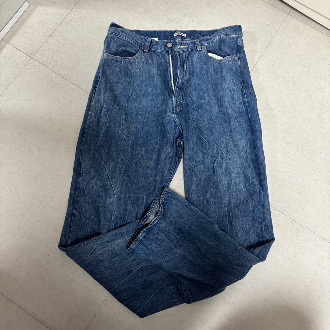 오라리 라이트닝 이펙트 셀비지 데님팬츠 상품이미지1