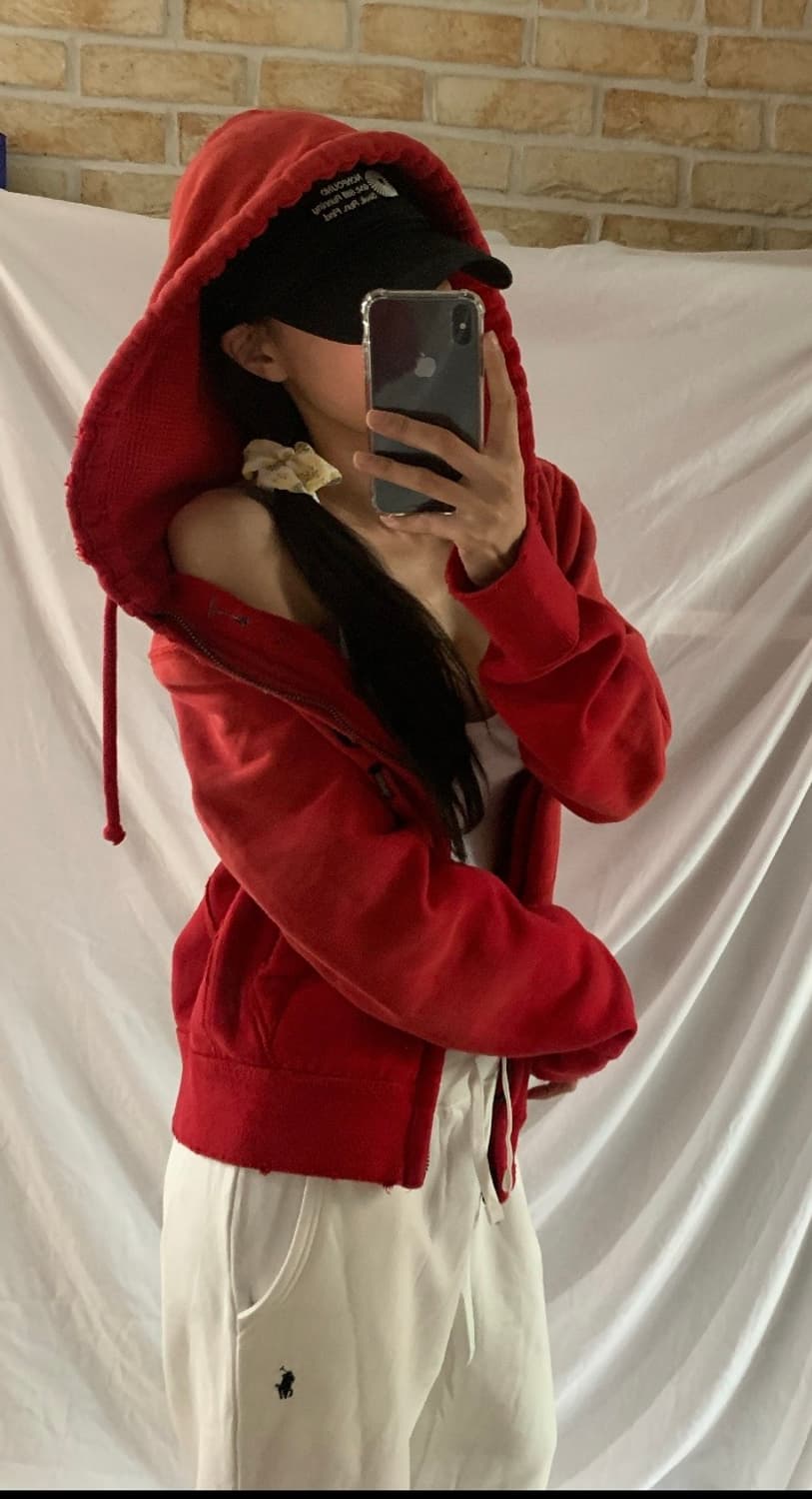아베크롬비 후드집업 ,XL,빨강 상품이미지1