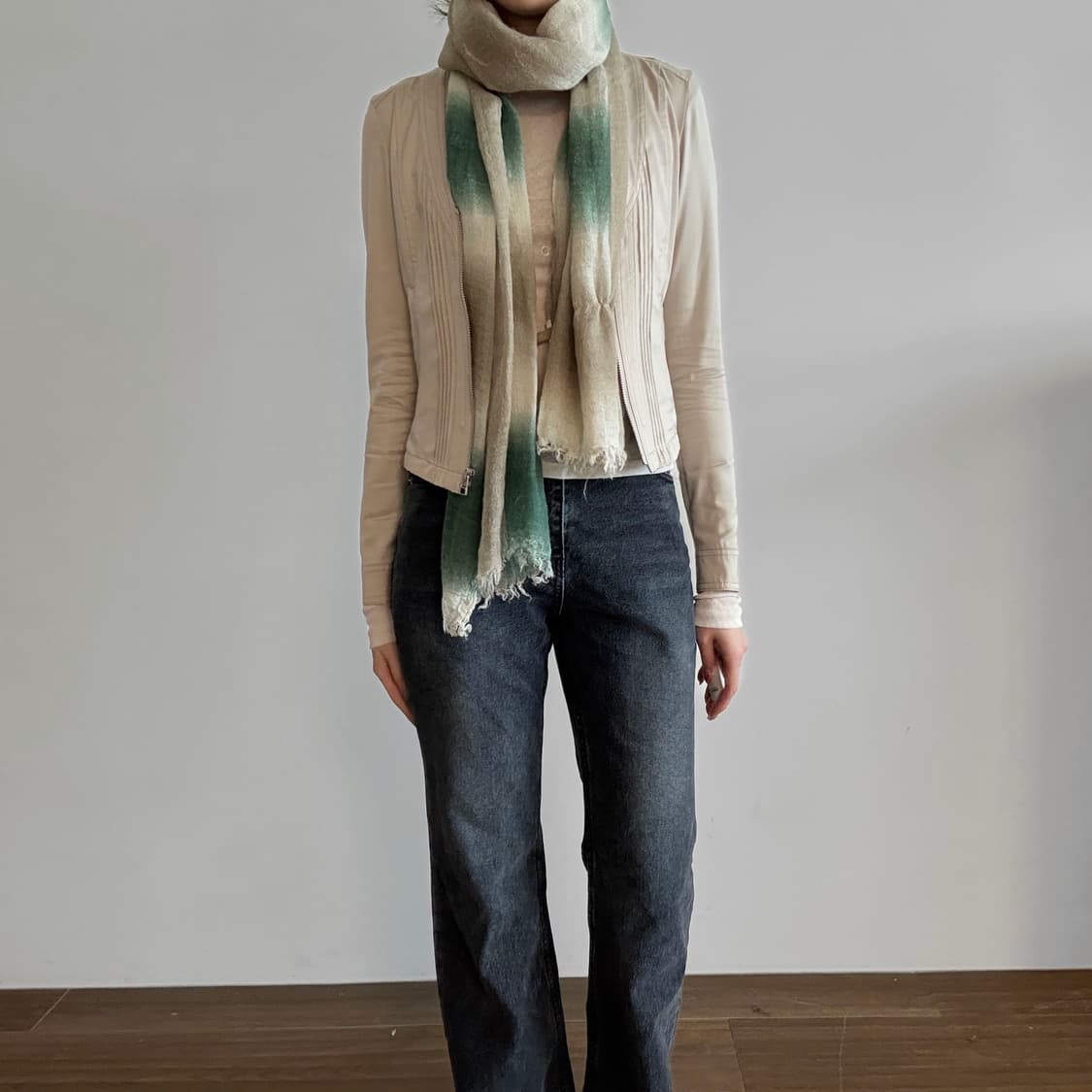 Untitled Pintuck Zip Cropped Jacket 상품이미지1