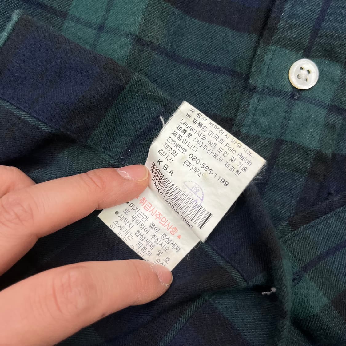 100 폴로 랄프로렌 빈티지 체크 셔츠 상품이미지6