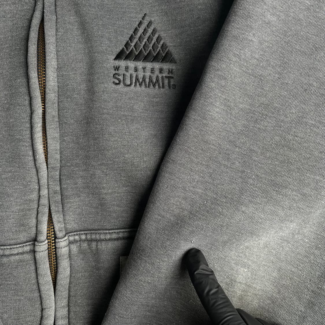 빈티지 칼하트 페이디드 다크그레이 써멀 후드집업 상품이미지8