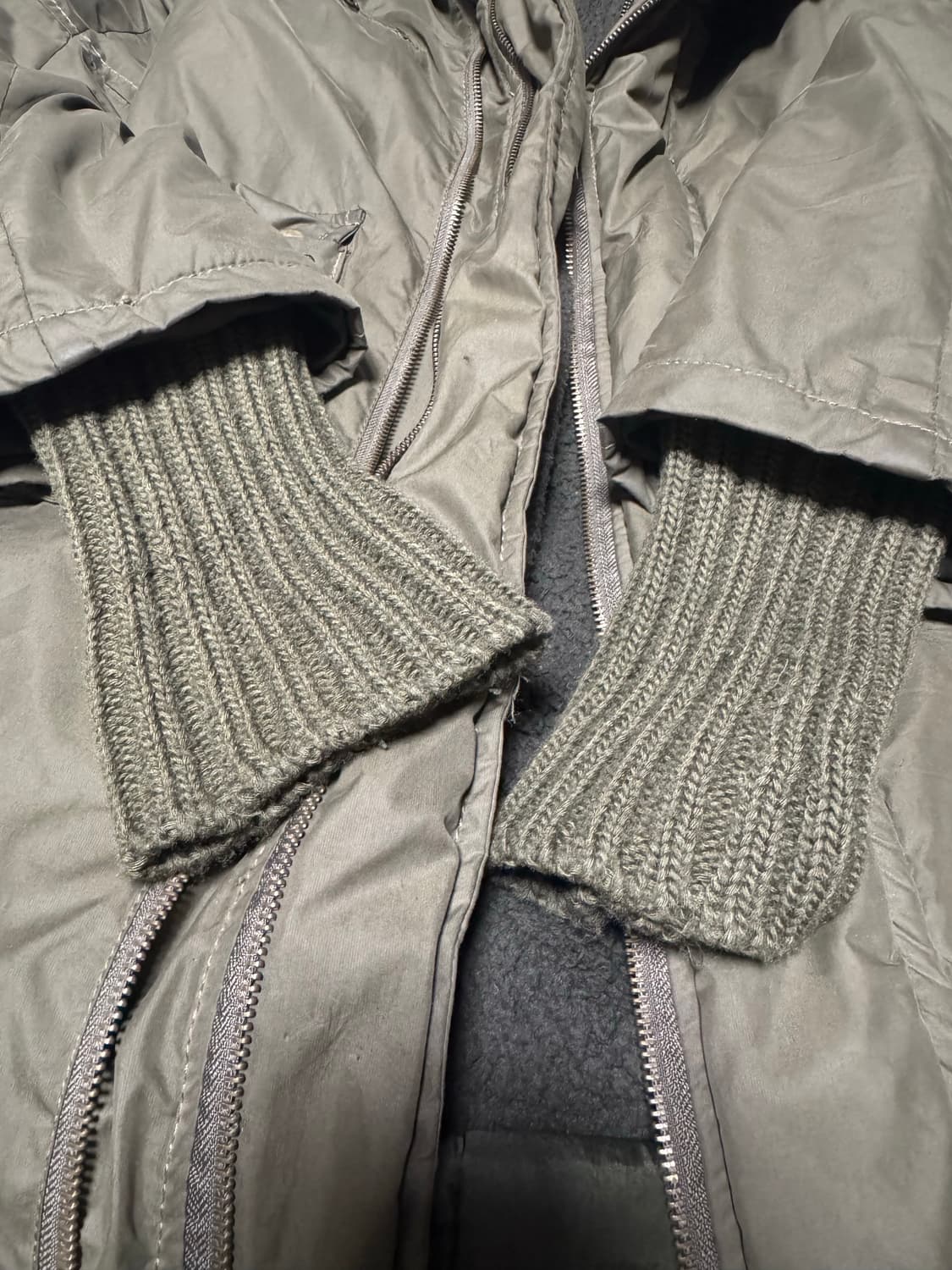 vintage mode khaki long jacket 상품이미지4