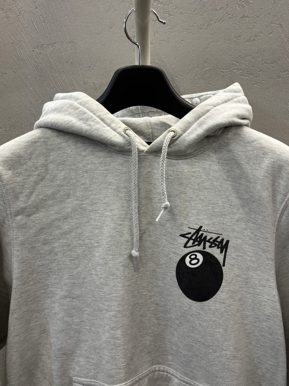 스투시 8볼 후드티 S 회색 상품이미지3