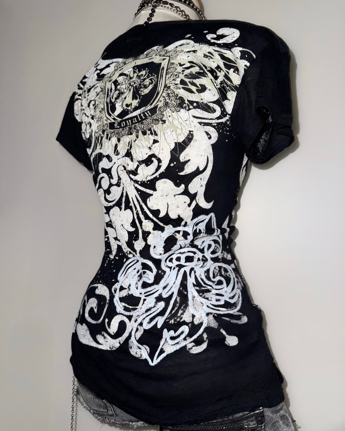 블랙 오리엔탈 반팔탑 상품이미지6