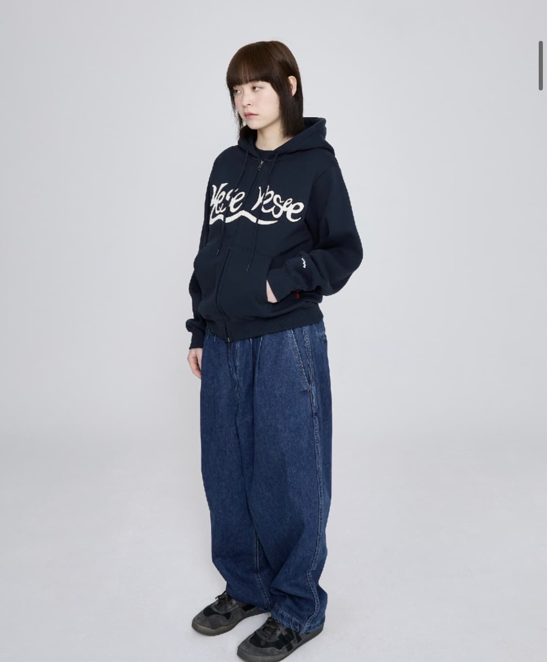 예스아이씨 후드집업 네이비 상품이미지2