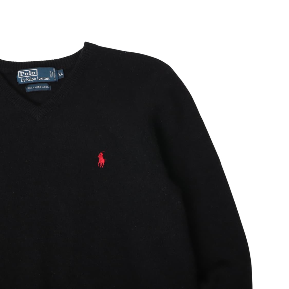 폴로 랄프로렌 블랙 램스울 브이넥 니트 상품이미지3