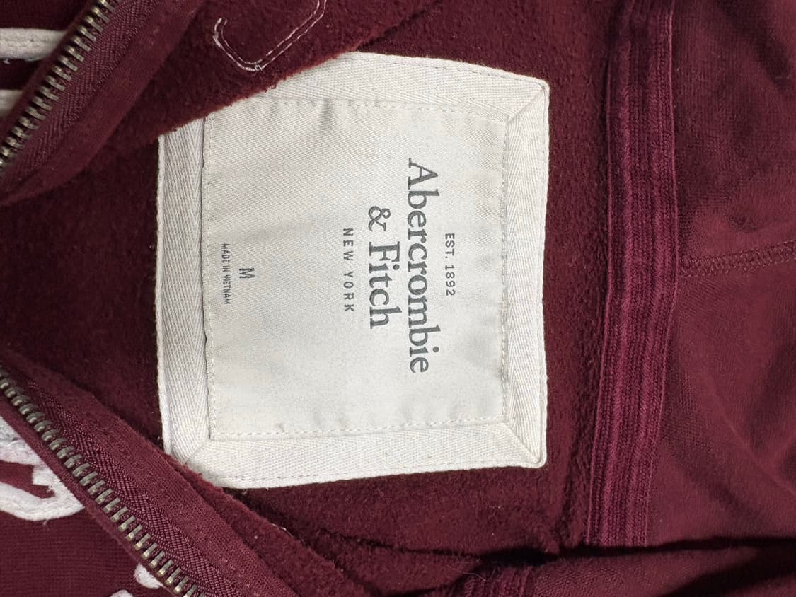 아베크롬비 딱붙핏 후드집업 버건디 m 상품이미지2