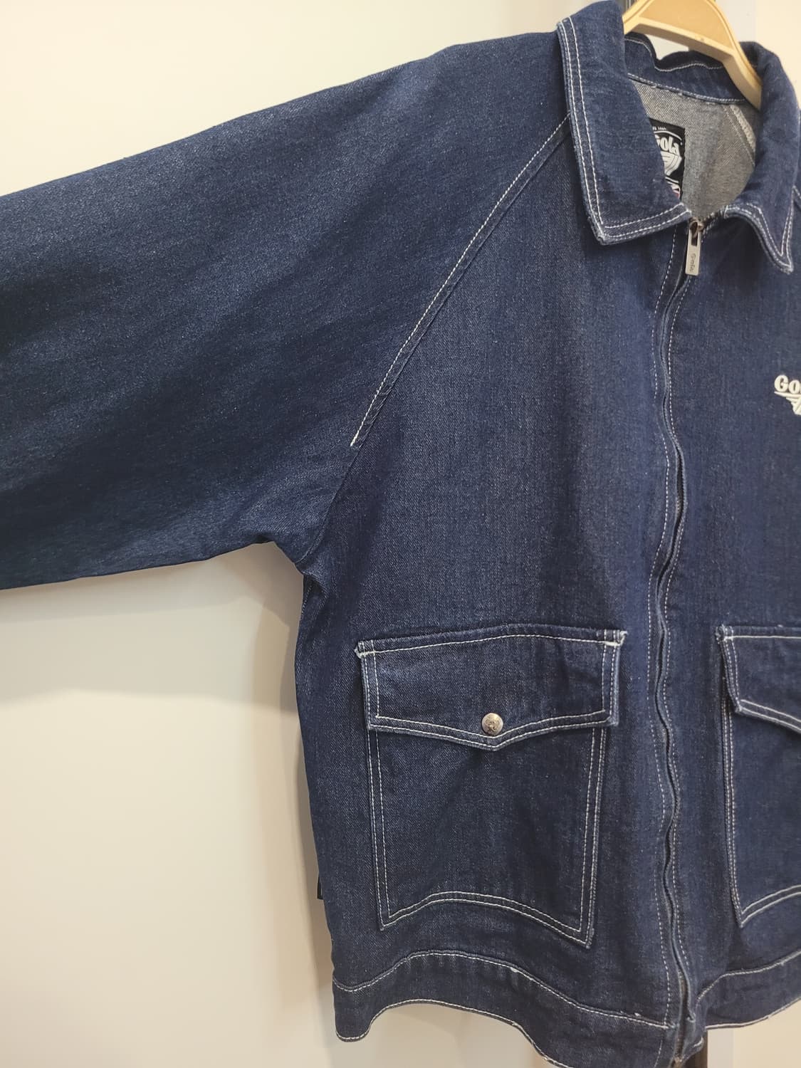 골라 진청 데님 블루종 트러커 자켓 오버핏 M사이즈 상품이미지5