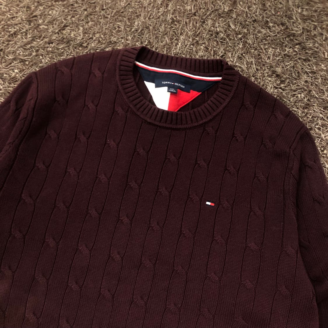 L 타미힐피거 케이블 꽈배기 니트 상품이미지3