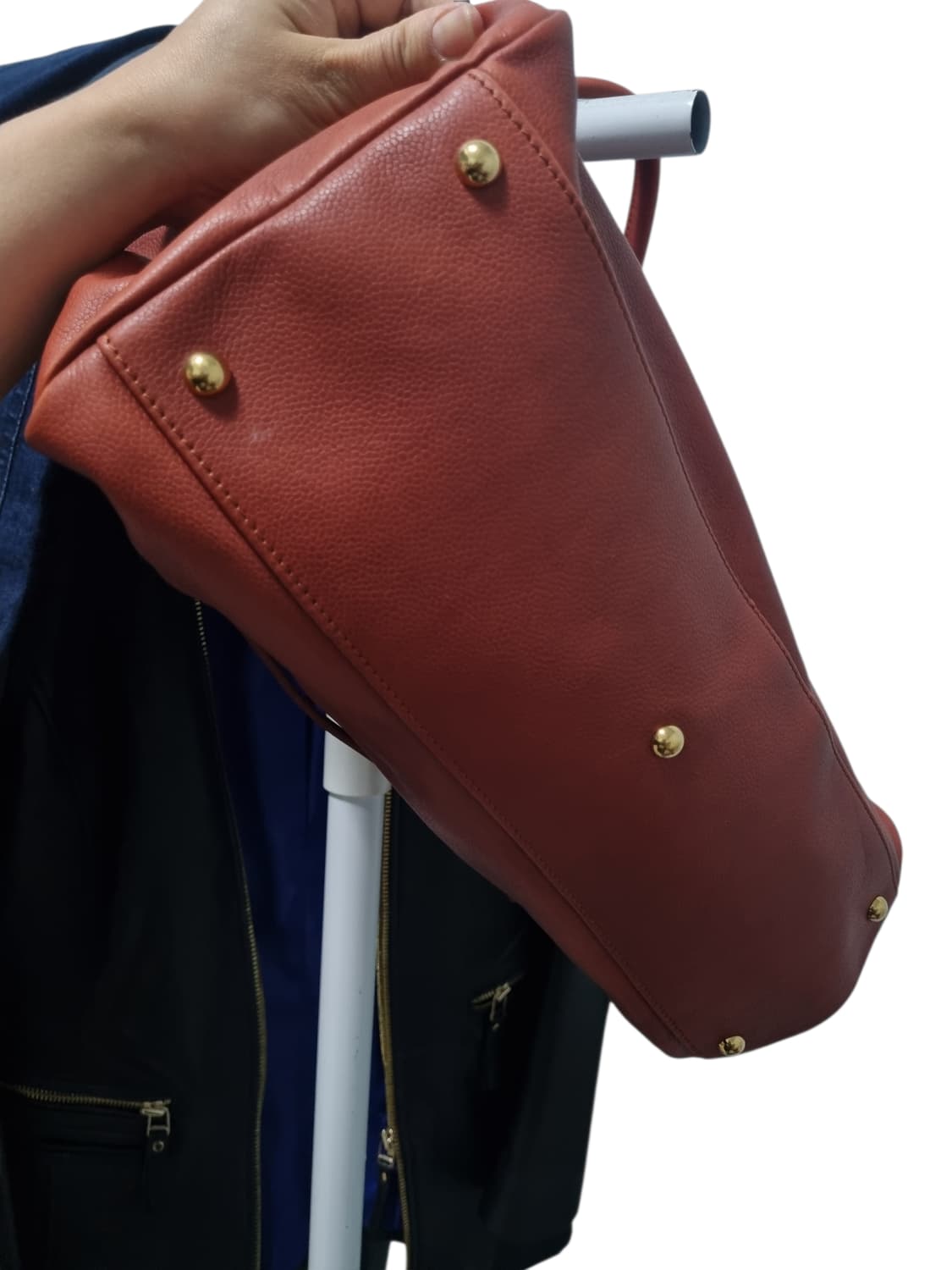 롱샴 가죽 토트백 딥브라운 상품이미지5