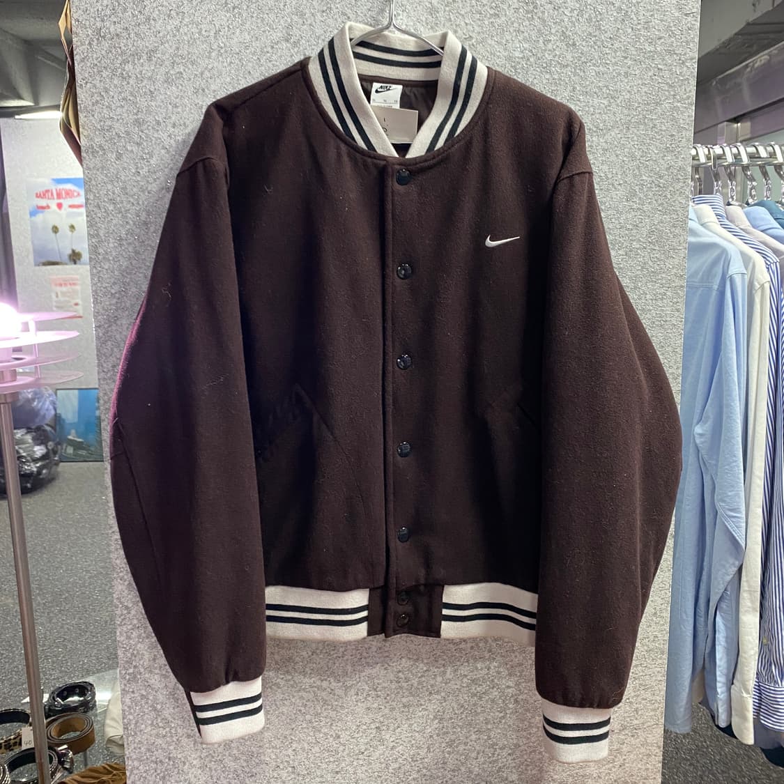 나이키 어센틱 울 브라운 바시티 자켓 B3536 상품이미지2