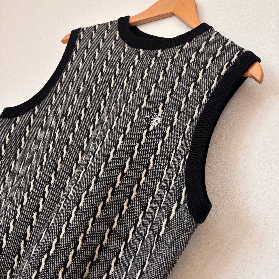 블랙앤화이트 골프 여성 L 니트 베스트 조끼 일본 수입 정품  상품이미지9