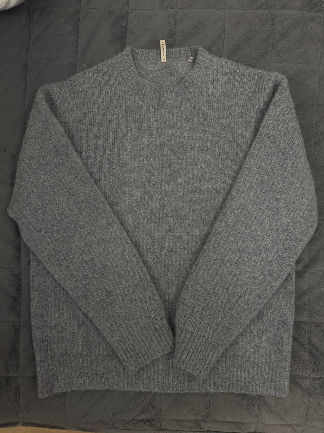 선플라워 24fw 야크 니트 그레이 (L) 상품이미지3