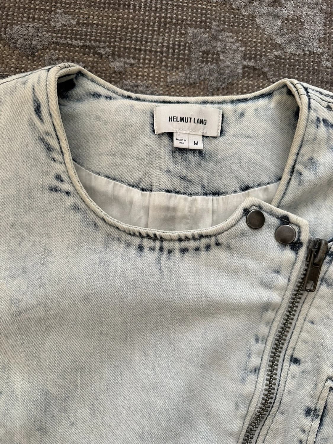 헬무트 랭 애시드 워시 데님 비대칭 지퍼 자켓 상품이미지3