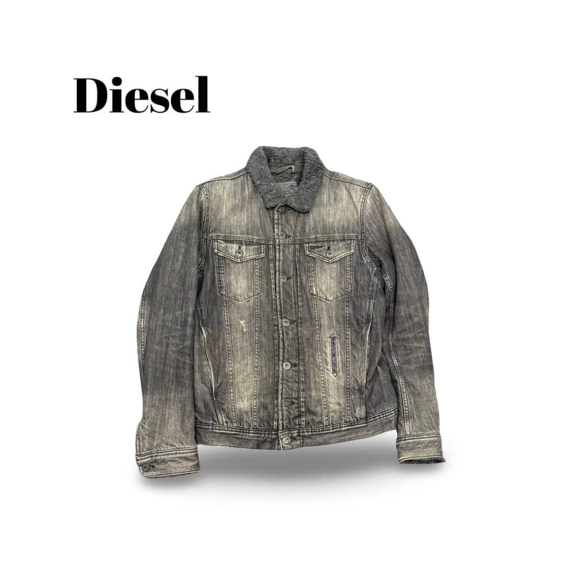 디젤 워싱 털 쉐르파 데님 자켓 (95) 상품이미지1