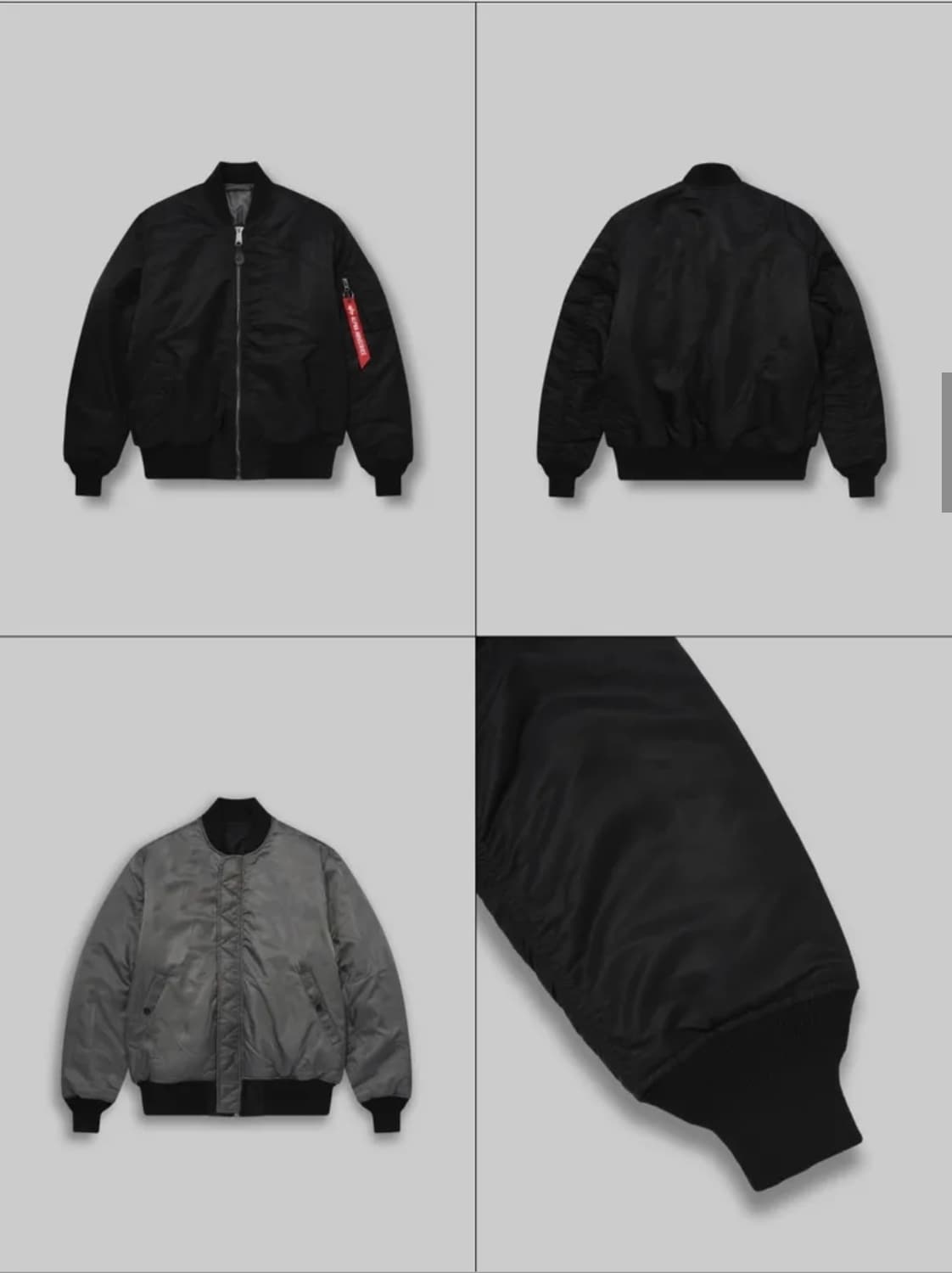 (사이즈 S) 알파인더스트리 MA-1 플라이트 자켓 블랙(건메탈라이닝) 상품이미지10