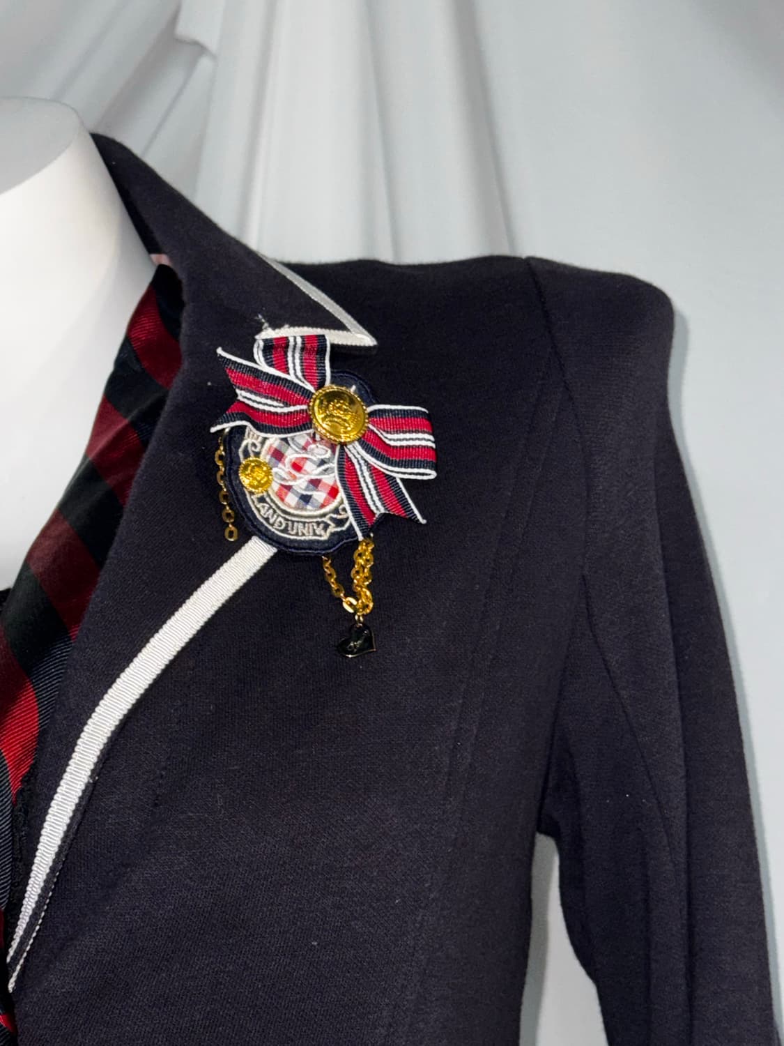 로사체리 슈가슈가룬 듀크 쇼콜라깔 스트라이프 키치 펑크 프레피 코디세트 상품이미지6