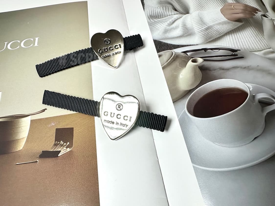 구찌 빈티지 헤어핀 실버 상품이미지7