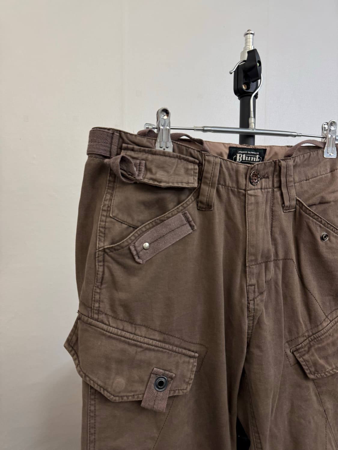 Vintage 브라운 카고 슬릿 세미와이드 팬츠 상품이미지2